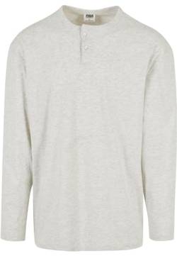 Urban Classics Herren Organic Oversized Henley Longsleeve T-Shirt, lightgrey, L von Urban Classics