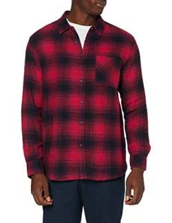 Urban Classics Herren Oversized Checked Grunge Shirt Hemd, Black/red, L von Urban Classics