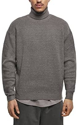 Urban Classics Herren Oversized Roll Neck Sweater Sweatshirt, Asphalt, S von Urban Classics