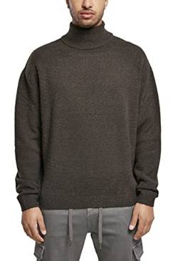 Urban Classics Herren Oversized Roll Neck Sweater Sweatshirt, Blackbird, 4XL von Urban Classics