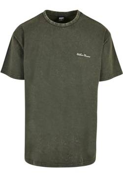 Urban Classics Herren Oversized Small Embroidery Tee T Shirt, Bottlegreen, L EU von Urban Classics