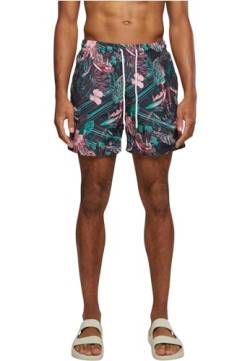 Urban Classics Herren Pattern Swim Shorts Badehose, Dark Flower AOP, XL von Urban Classics