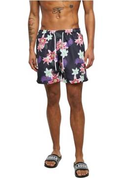 Urban Classics Herren Pattern Swim Shorts Badehose, Dark Jungle AOP, S von Urban Classics