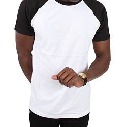 Urban Classics Herren Raglan Contrast Tee T Shirt, Weiß/Schwarz, XL EU von Urban Classics