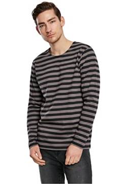 Urban Classics Herren Regular Stripe LS T-Shirt, asphalt/black, S von Urban Classics