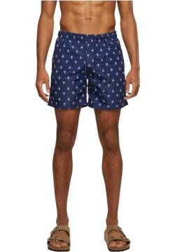 Urban Classics Herren Shorts Pattern Swim, Blau (Anchor/Navy 01694), XXX-Large (Herstellergröße: 3XL) von Urban Classics