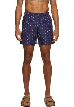 Urban Classics Herren Shorts Pattern Swim, Mehrfarbig (Flamingo 01696), XXX-Large (Herstellergröße: 3XL) von Urban Classics