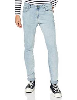 Urban Classics Herren Slim Fit Zip Jeans Hose, Lighter Washed, 32W von Urban Classics
