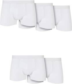 Urban Classics Herren Solid Organic Cotton Boxer Shorts 5-Pack Boxershorts, White+White+White+White+White, 4X-Large von Urban Classics