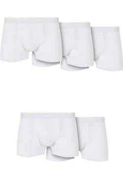 Urban Classics Herren Solid Organic Cotton Boxer Shorts 5-Pack Boxershorts, White+White+White+White+White, 5X-Large von Urban Classics