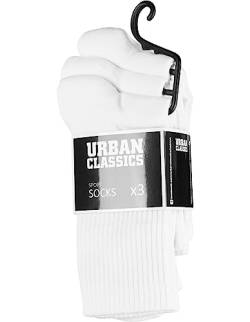 Urban Classics Herren TB1471-Sport 3-Pack Socken, White, 35-38 von Urban Classics