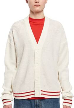 Urban Classics Herren Sporty Boxy Cardigan Sweater, whitesand, S von Urban Classics