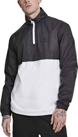 Urban Classics Herren TB2748-Stand Up Collar Pull Over Jacket Jacke, Mehrfarbig (Blk/Wht 00050), XL von Urban Classics