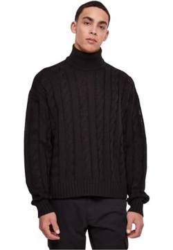 Urban Classics Herren Sweatshirt Boxy Roll Neck Sweater Black XXL von Urban Classics