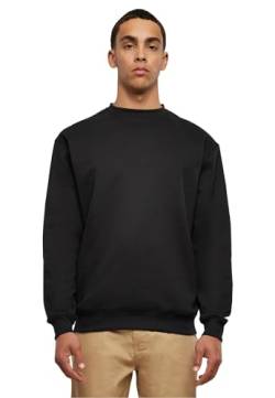 Urban Classics Herren Sweatshirt Crewneck Fleece-Sweatshirt, lässiges Sweatshirt für Männer, Loose Fit, , black, 3XL von Urban Classics