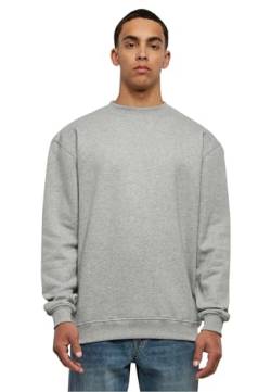 Urban Classics Herren Sweatshirt Crewneck Fleece-Sweatshirt, lässiges Sweatshirt für Männer, Loose Fit, , grey, L von Urban Classics
