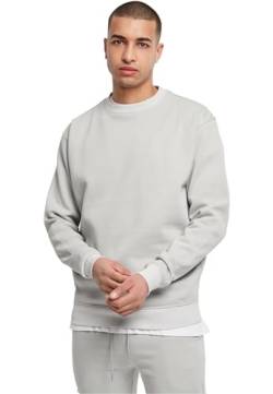 Urban Classics Herren Sweatshirt Crewneck Fleece-Sweatshirt, lässiges Sweatshirt für Männer, Loose Fit, , lightasphalt, S von Urban Classics