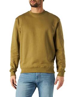 Urban Classics Herren Sweatshirt Crewneck Fleece-Sweatshirt, lässiges Sweatshirt für Männer, Loose Fit, , tiniolive, XL von Urban Classics