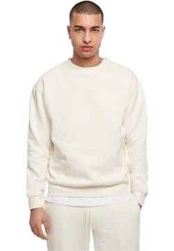 Urban Classics Herren Sweatshirt Crewneck Fleece-Sweatshirt, lässiges Sweatshirt für Männer, Loose Fit, , whitesand, 4XL von Urban Classics