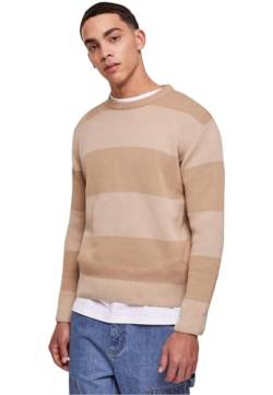 Urban Classics Herren TB6342-Heavy Oversized Striped Sweatshirt, warmsand/wetsand, XL von Urban Classics