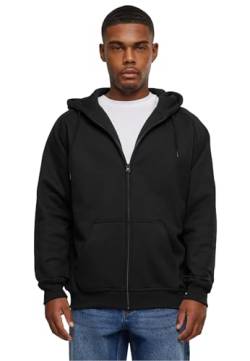 Urban Classics Herren Sweatshirt Zip Hoody, Kapuzenjacke für Männer, mit Reißverschluss, black, 5XL von Urban Classics