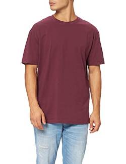 Urban Classics Herren T-Shirt Heavy Oversized Tee, Oversized T-Shirt für Männer, Baumwolle, Rundhals, cherry, L von Urban Classics