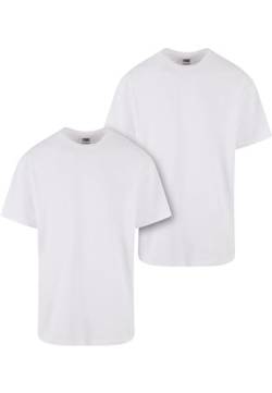 Urban Classics Herren T-Shirt Heavy Oversized Tee 2-Pack, 2er Pack Oversized T-Shirt für Männer, aus Jerseystoff, white+white, 3XL von Urban Classics