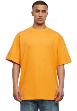 Urban Classics Herren T-Shirt Tall Tee, Oversized T-Shirt für Männer, Baumwolle, gerippter Rundhals, orange, 4XL von Urban Classics