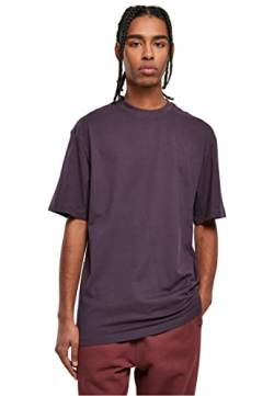 Urban Classics Herren T-Shirt Tall Tee, Oversized T-Shirt für Männer, Baumwolle, gerippter Rundhals, purplenight, S von Urban Classics