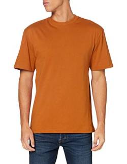 Urban Classics Herren T-Shirt Tall Tee, Oversized T-Shirt für Männer, Baumwolle, gerippter Rundhals, rustred, 5XL von Urban Classics