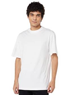 Urban Classics Herren T-Shirt Tall Tee, Oversized T-Shirt für Männer, Baumwolle, gerippter Rundhals, white, L von Urban Classics