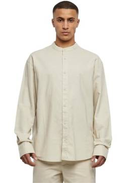 Urban Classics Herren TB6244-Cotton Linen Stand Up Collar Shirt Hemd, softseagrass, S von Urban Classics