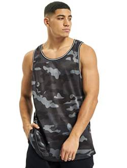 Urban Classics Herren Tanktop Camo Mesh Tanktop, lässiges Tanktop für Männer, Camouflage-Print, darkcamo, L von Urban Classics