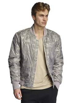 Urban Classics Herren Tonal Camo Jacket Bomber Jacke, Grau (Stone 372), Small von Urban Classics