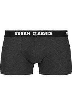 Urban Classics Herren Unterhosen Multi-Pack Men Boxer Shorts Unterwäsche, 1x Schwarz, 1x Charcoal, XL von Urban Classics