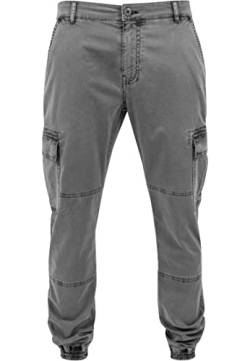 Urban Classics Herren Washed Cargo Twill Jogging Pants Hose, Grau (Grey 111), 32 von Urban Classics