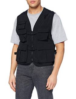 Urban Classics Herren TB3470-Tactical Vest Jacke, Black, XL von Urban Classics