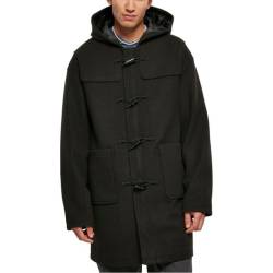 Urban Classics - Hooded Duffle Coat Mantel schwarz von Urban Classics