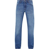 Urban Classics Jeans - Heavy Ounce Straight Fit Jeans - W30L32 bis W38L33 - für Männer - Größe W33L33 - blau von Urban Classics