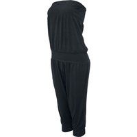 Urban Classics Jumpsuit - Ladies Shoulderfree Capri Jumpsuit - XS bis XL - für Damen - Größe M - schwarz von Urban Classics