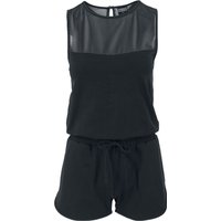 Urban Classics Jumpsuit - Ladies Tech Mesh Hot Jumpsuit - XS bis XL - für Damen - Größe L - schwarz von Urban Classics