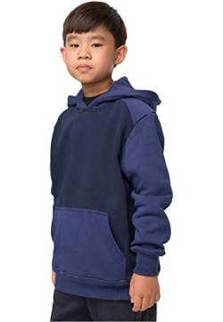 Urban Classics Jungen Boys 2-Tone Fake Raglan Hoody Kapuzenpullover, midnightnavy/darkblue, 134/140 von Urban Classics