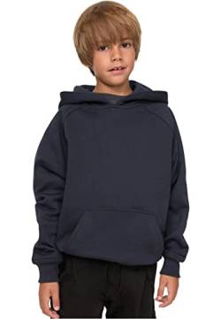 Urban Classics Jungen Boys Blank Hoody Kapuzenpullover, navy, 110/116 von Urban Classics