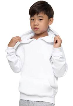 Urban Classics Jungen Boys Blank Hoody Kapuzenpullover, white, 158/164 von Urban Classics