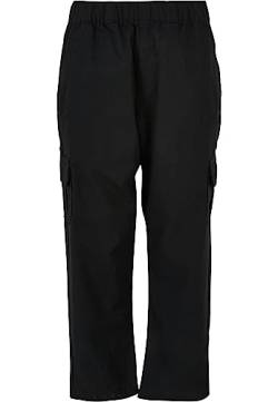Urban Classics Jungen Boys Ripstop Cargo Pants Hose, Black, 146/152 cm von Urban Classics