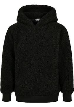 Urban Classics Jungen UCK2404-Boys Sherpa Hoody Kapuzenpullover, Black, 146/152 von Urban Classics