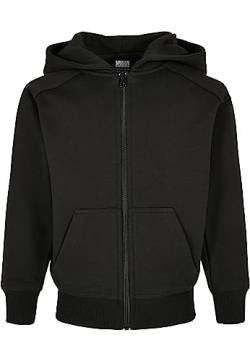 Urban Classics Jungen Boys Zip Hoody Kapuzenpullover, Black, 122/128 von Urban Classics