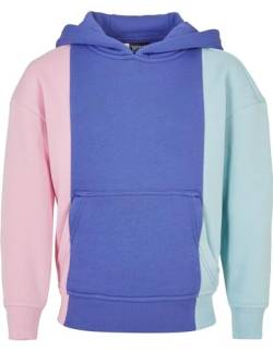 Urban Classics Jungen UCK3226-Girls Tripple Hoody Kapuzenpullover, girlypink/purpleday/Oceanblue, 146/152 von Urban Classics