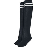 Urban Classics Kniestrümpfe - Ladies College Socks - EU 36-39 - für Damen - Größe EU 36-39 - schwarz/weiß von Urban Classics