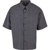 Urban Classics Kurzarmhemd - Lightweight Denim Shirt - S bis XXL - für Männer - Größe L - grau von Urban Classics